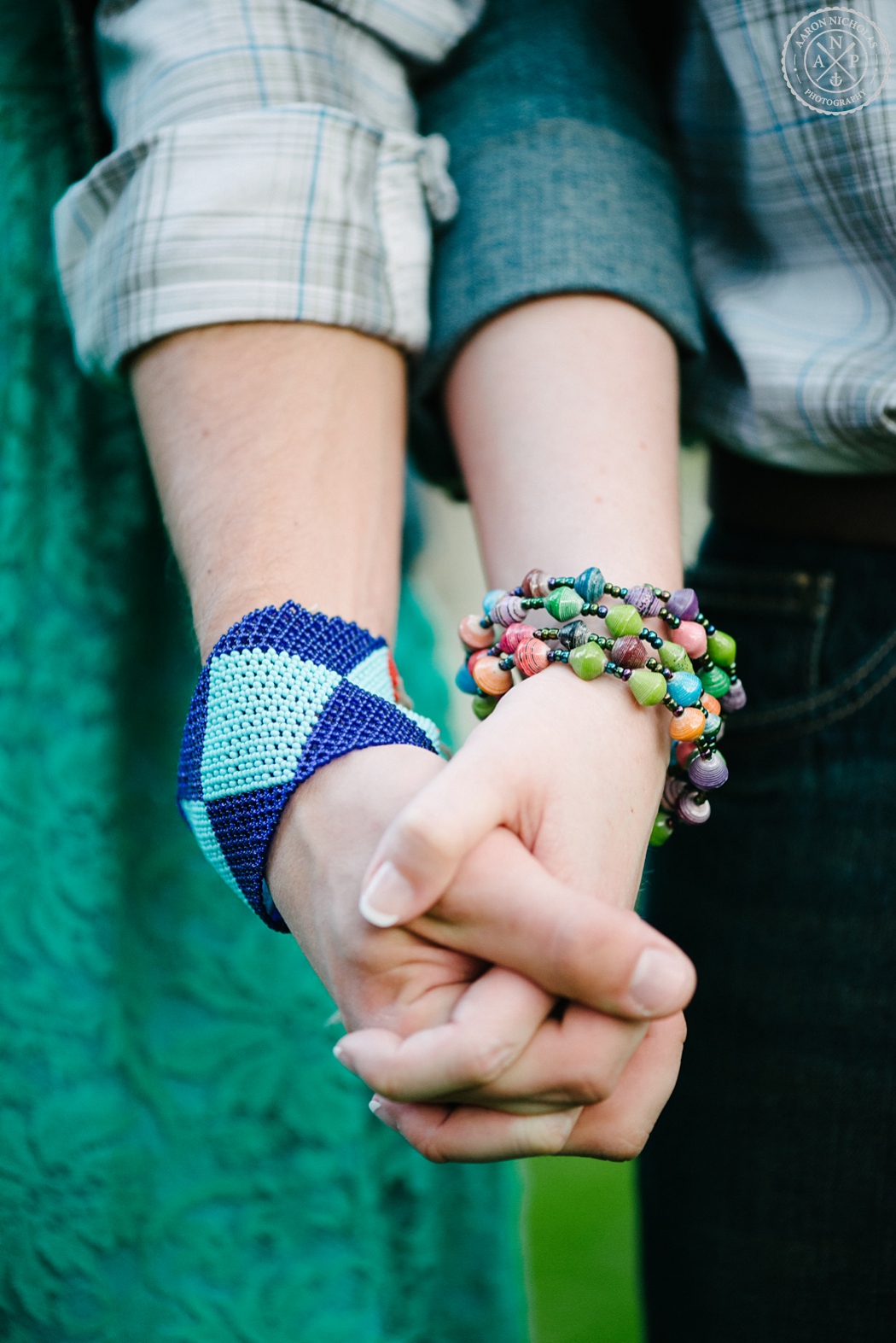 Downtown Charleston Engagement photos, Southern proposal photos, Charleston wedding photographer, Aaron Nicholas Photography, destination wedding photographer, Cypress Garden's wedding, Jennifer Bussey and Bobby Bender, Washington Square Park, African bracelets