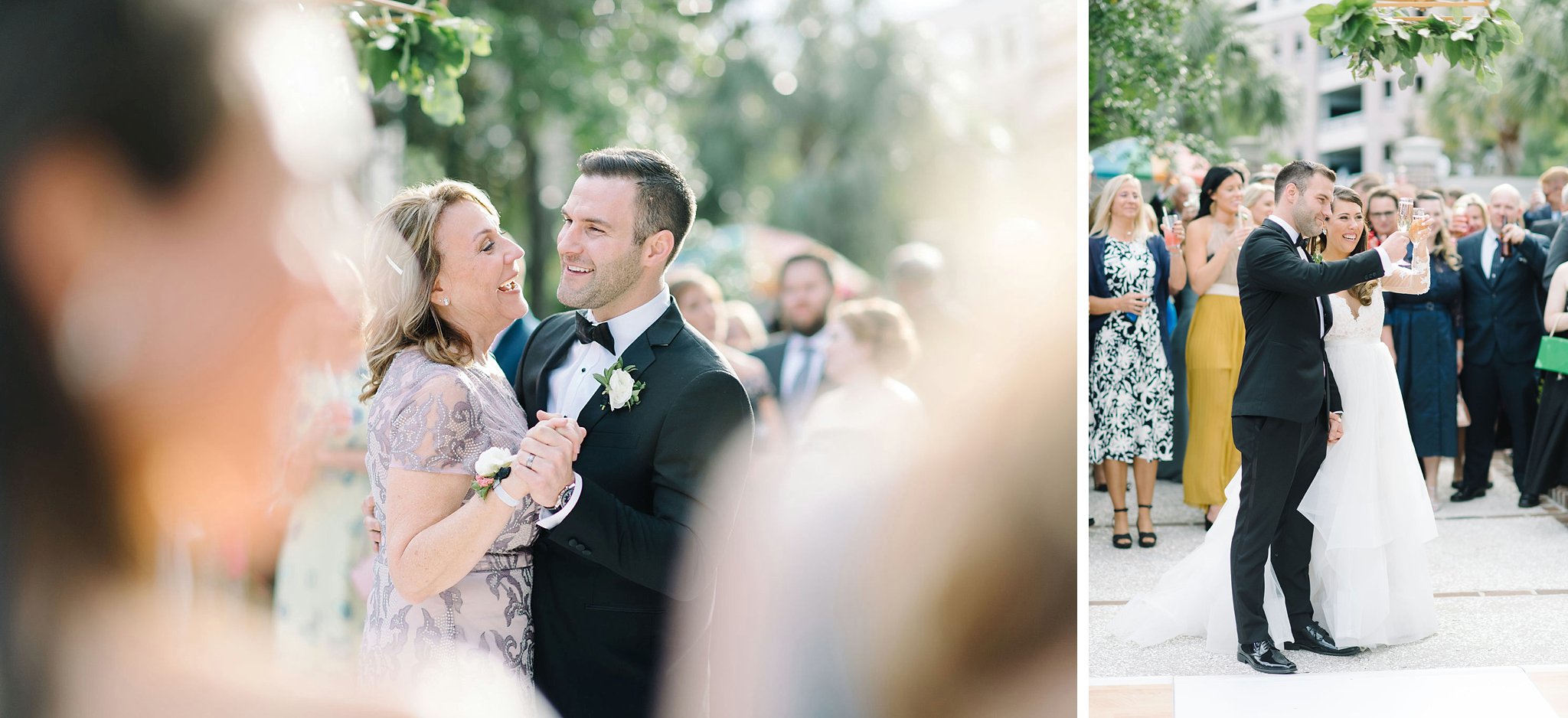 Mother and groom dance at a Gadsden House wedding