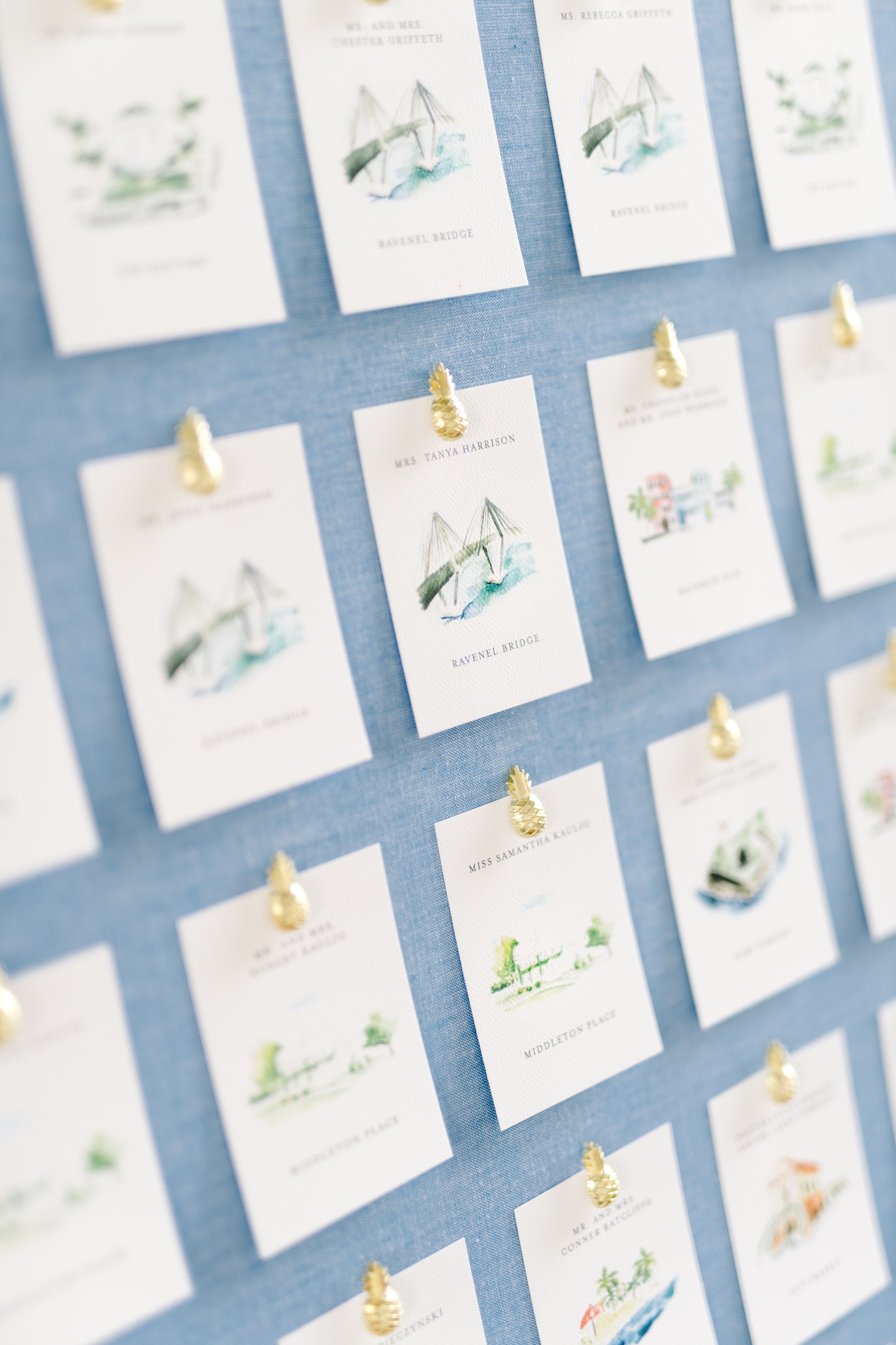 hand painted escort cards