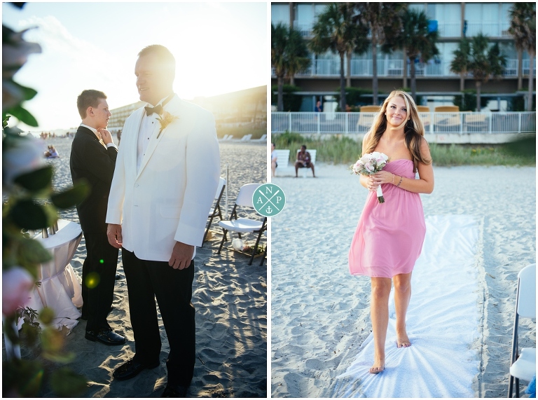 Groom, waiting for his wife, first look, folly beach wedding photographer, Folly Beach Wedding, folly beach elopement, folly pier, Photo by Aaron Nicholas Photography, destination wedding photographer based in Charleston, South Carolina