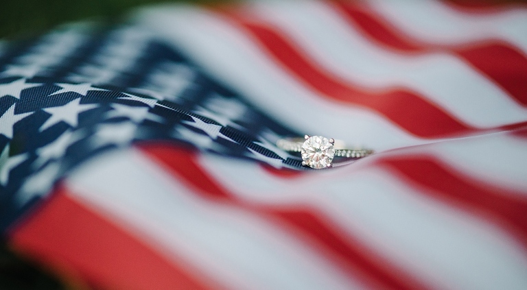ring on an american flag, military engagement session, Charleston Engagement Session at the Battery Park, Military Engagement Photo shoot, Photo by Aaron Nicholas Photography, destination wedding photographer based in Charleston, South Carolina_0130