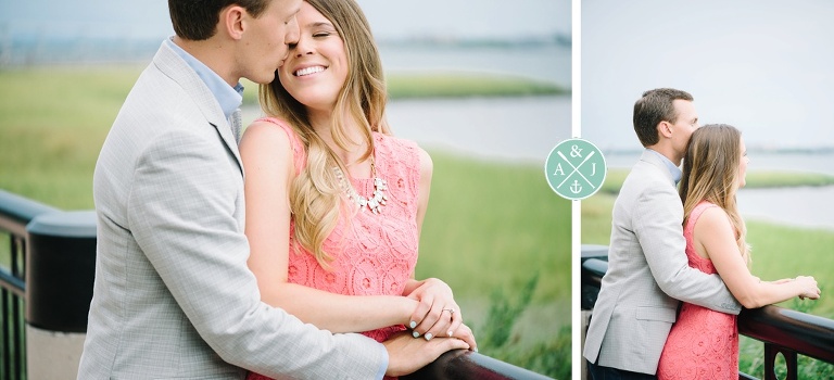 Kira and Chad's Waterfront Park engagement photos in Charleston South Carolina - by Charleston wedding photographer Aaron and Jillian Photography