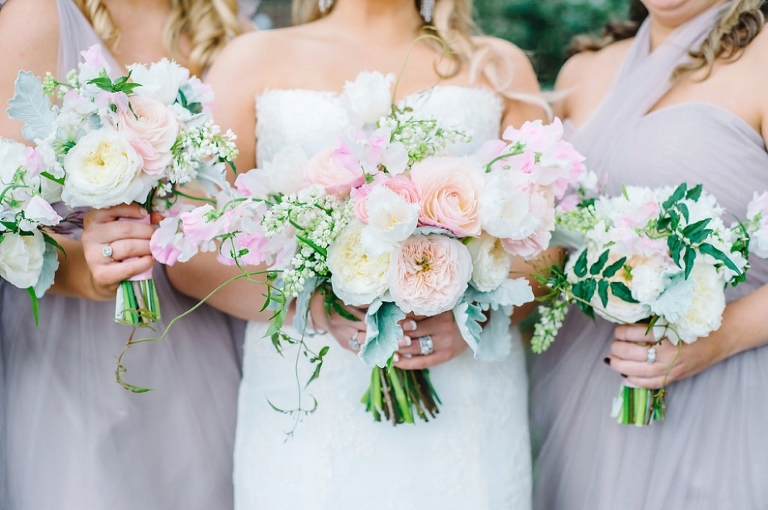 Historic Rice Mill wedding, by Aaron and Jillian Photography, pink, green and ivory wedding bouquets, bouquet photo, Charleston wedding,