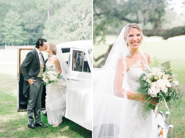 Vintage Bentley, Nahila and Bernard's Middleton Place wedding by Charleston wedding photographers Aaron and Jillian Photography_0031